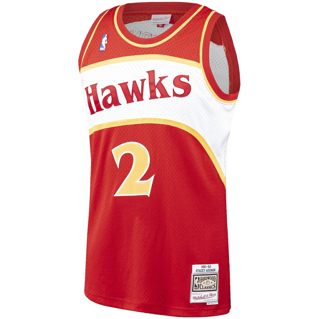 Stacey Augmon Atlanta Hawks 1991/92 Hardwood Classics Swingman Jersey Red | Mitchell & Ness Lifestyle