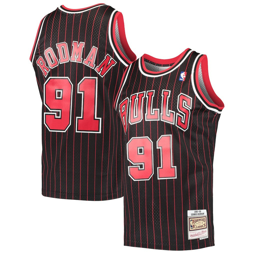 Dennis Rodman Chicago Bulls Hardwood Classics Swingman Jersey for sale Black | Mitchell & Ness