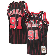 Dennis Rodman Chicago Bulls Hardwood Classics Swingman Jersey for sale Black | Mitchell & Ness