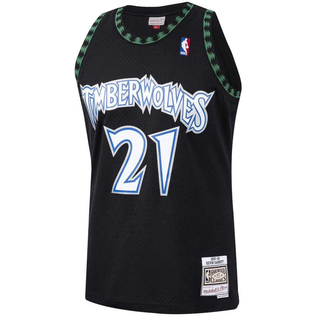 Kevin Garnett Minnesota Timberwolves Hardwood Classics Swingman Jersey Black | Mitchell & Ness