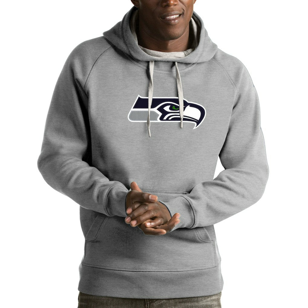 Seattle Seahawks Antigua Victory Pullover Hoodie Heather Gray