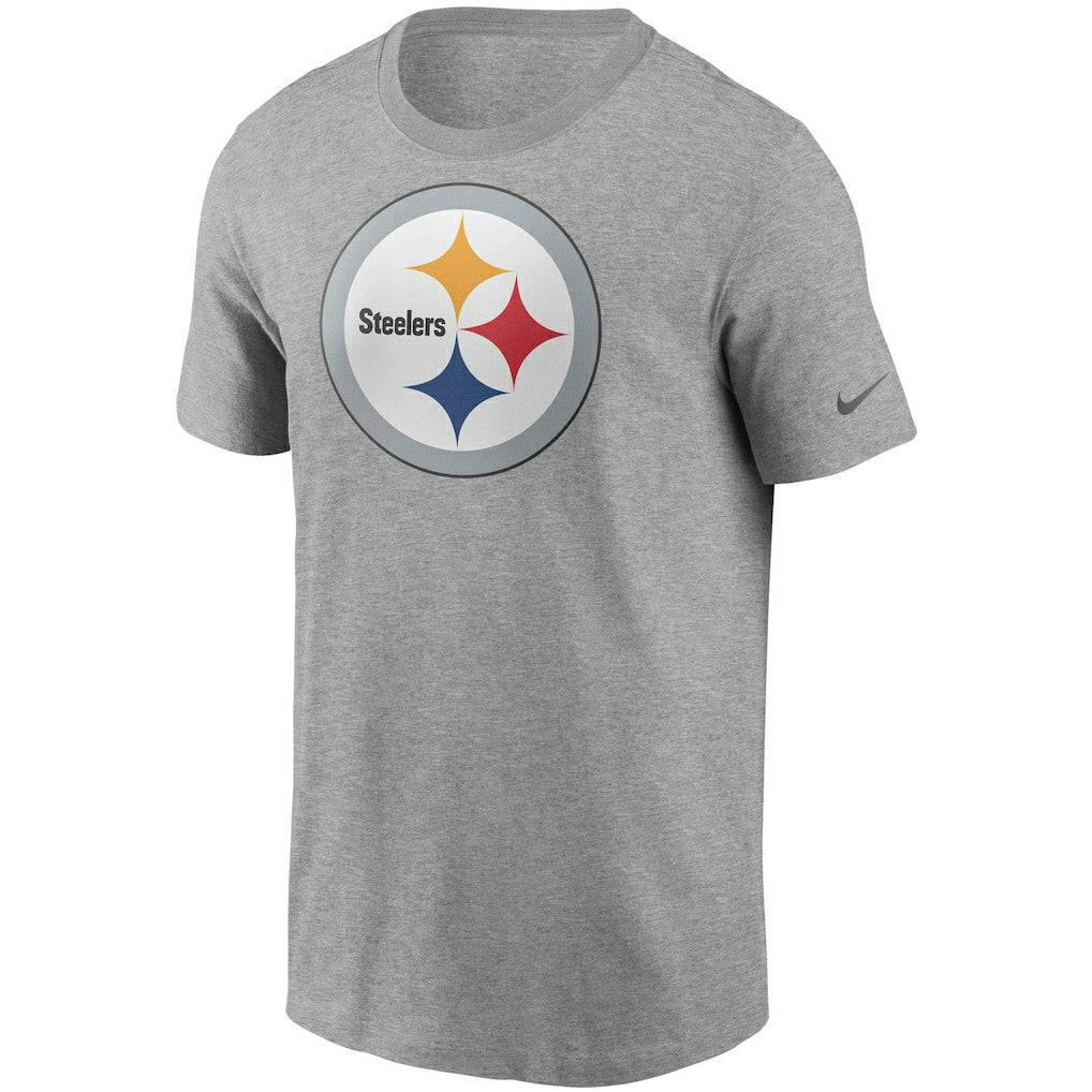 Nike Pittsburgh Steelers Primetime Logo Essential T-Shirt Heather Gray