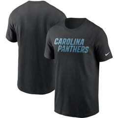 Nike Carolina Panthers Team Wordmark T-Shirt Black