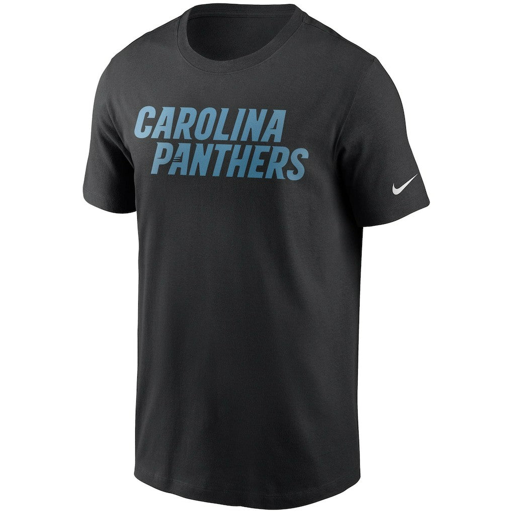 Nike Carolina Panthers Team Wordmark T-Shirt Black