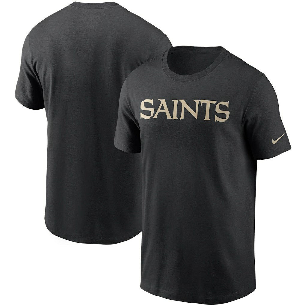 Nike New Orleans Saints Team Wordmark T-Shirt Black