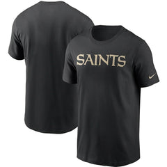 Nike New Orleans Saints Team Wordmark T-Shirt Black