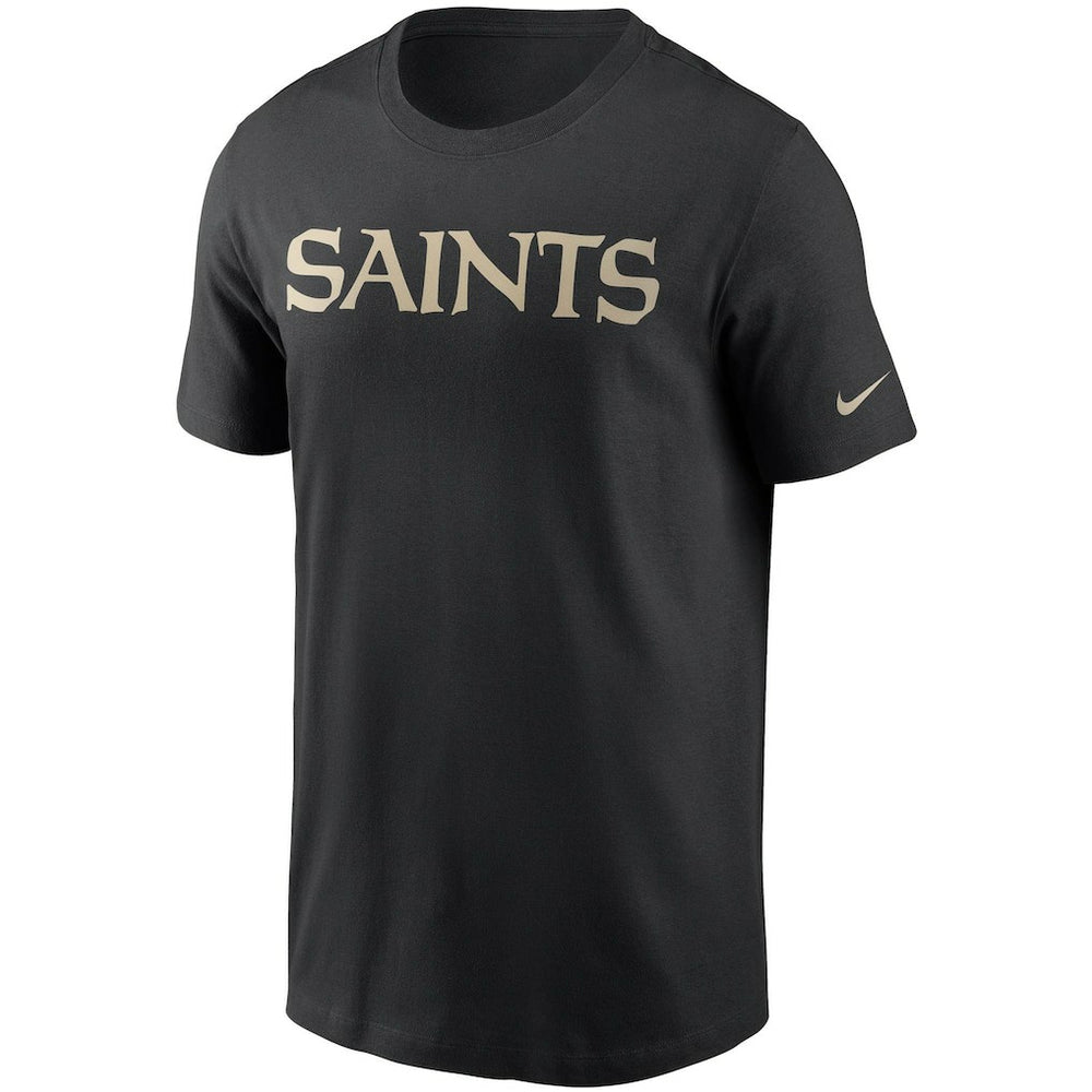 Nike New Orleans Saints Team Wordmark T-Shirt Black