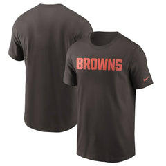 Nike Cleveland Browns Team Wordmark T-Shirt Brown