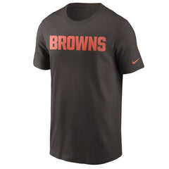 Nike Cleveland Browns Team Wordmark T-Shirt Brown