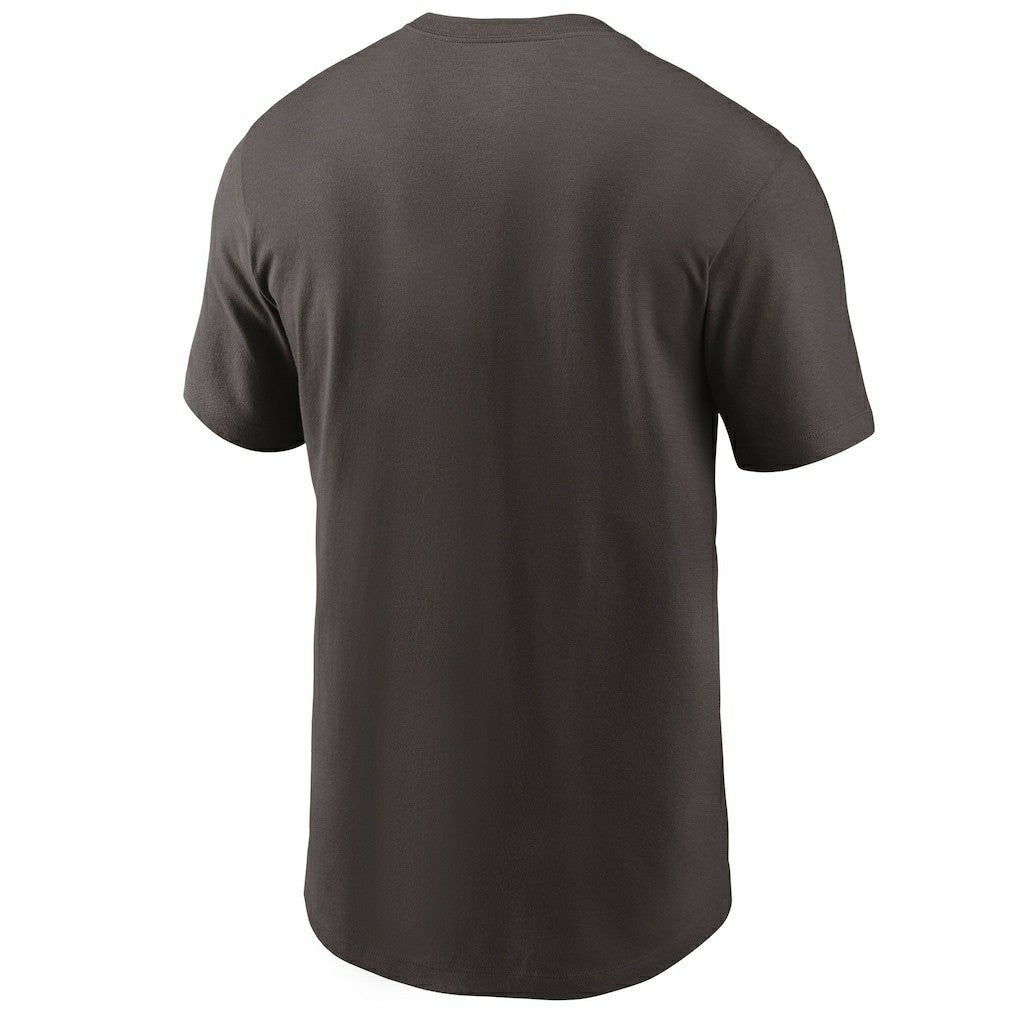 Nike Cleveland Browns Team Wordmark T-Shirt Brown