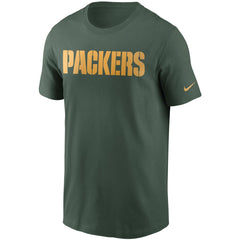 Nike Green Bay Packers Team Wordmark T-Shirt Green