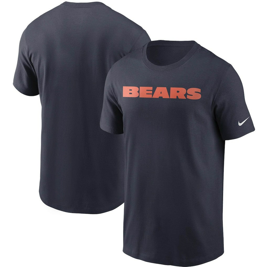 Nike Chicago Bears Team Wordmark T-Shirt Navy