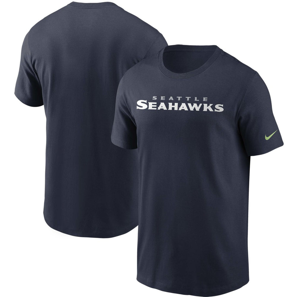 Nike Seattle Seahawks Team Wordmark T-Shirt College Navy