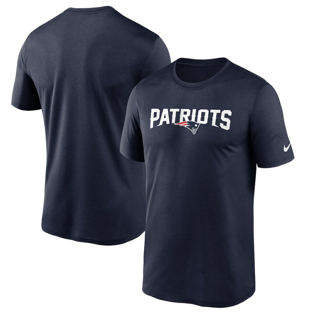 Nike New England Patriots Wordmark Legend Performance T-Shirt Navy
