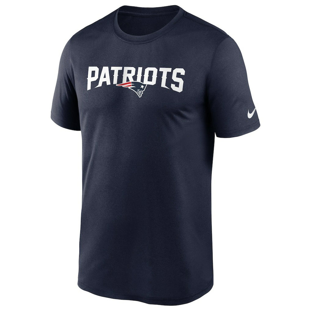 Nike New England Patriots Wordmark Legend Performance T-Shirt Navy