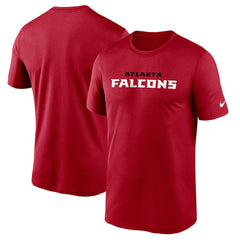 Nike Atlanta Falcons Wordmark Legend Performance T-Shirt Red