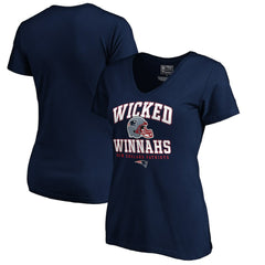 New England Patriots Women's Hometown Refresh V-Neck T-Shirt Navy