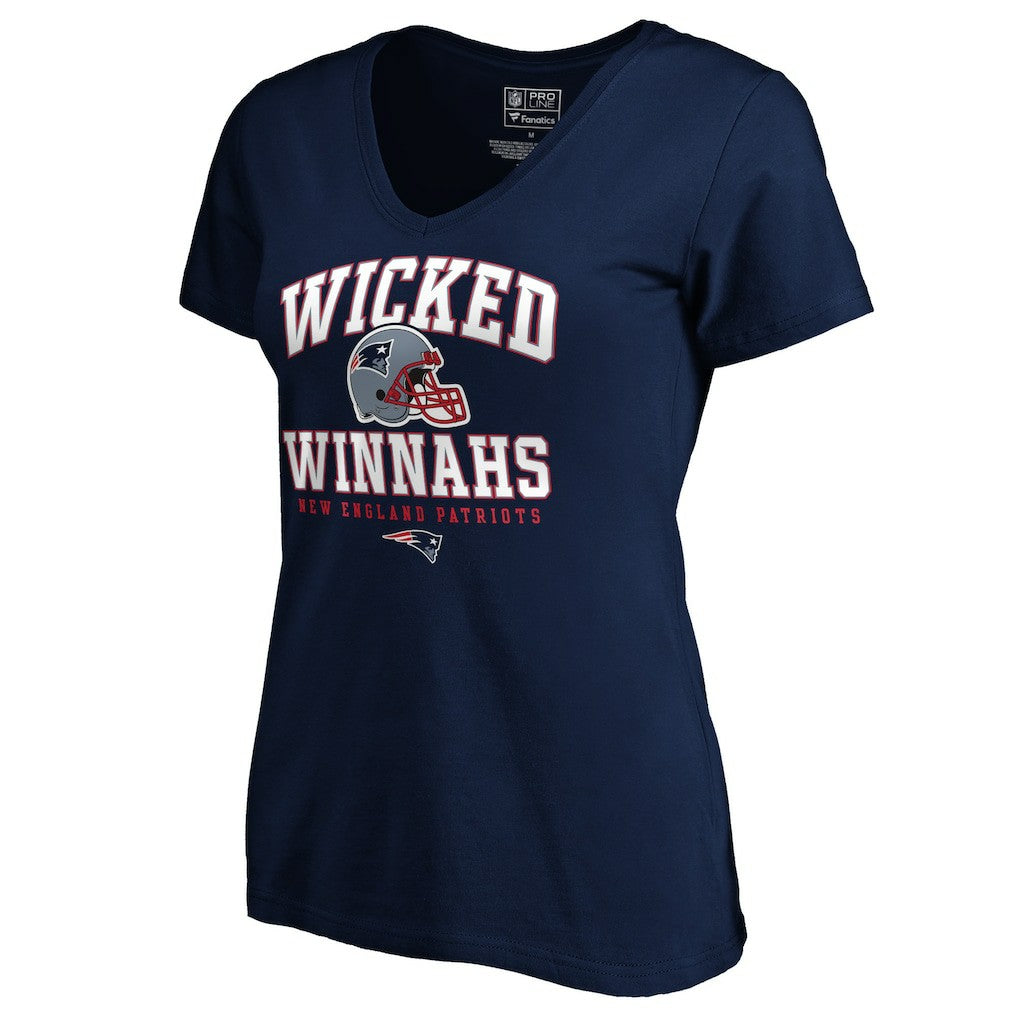 New England Patriots Women's Hometown Refresh V-Neck T-Shirt Navy