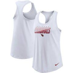 Nike Arizona Cardinals Women's Light Impact Performance Racerback Tank Top White