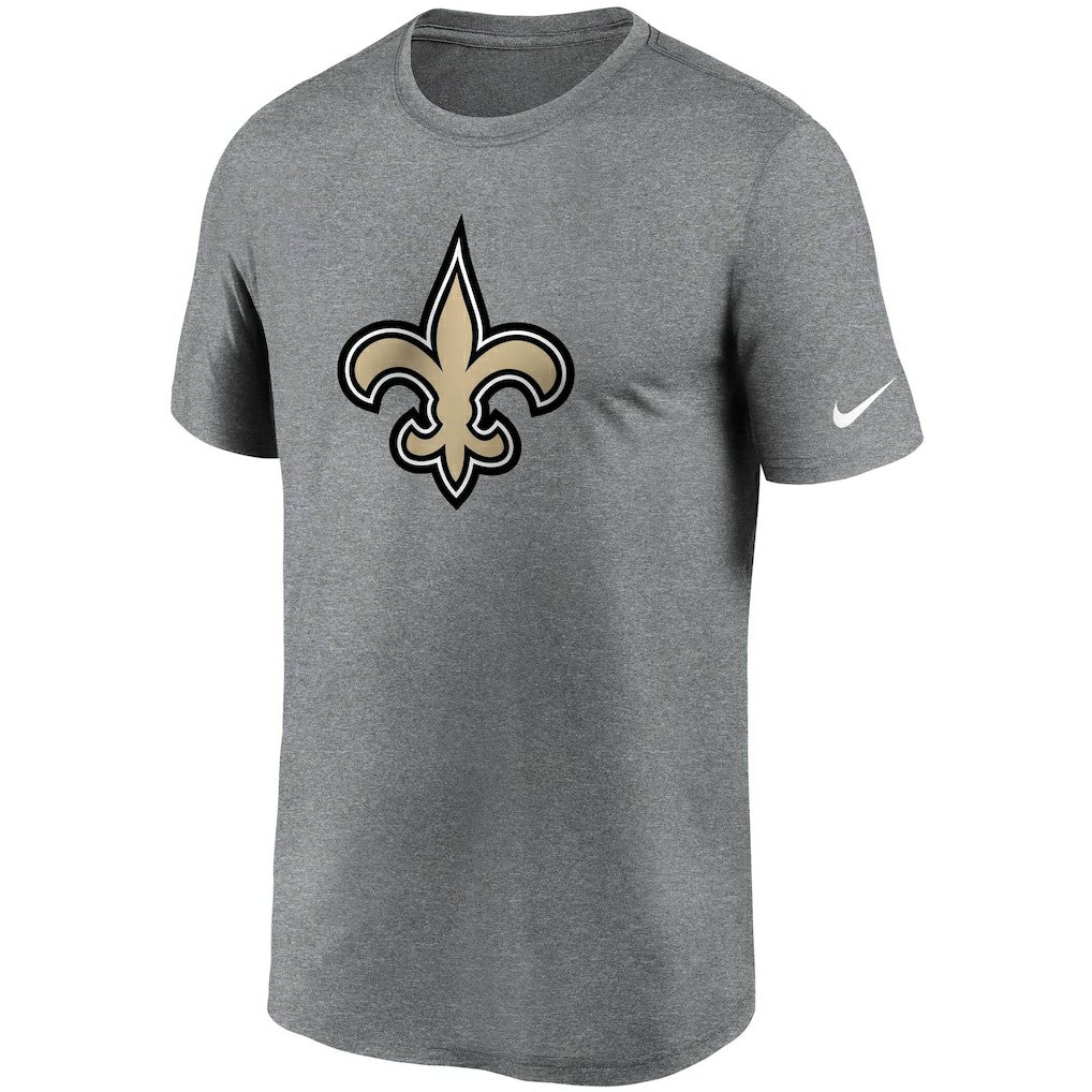 Nike New Orleans Saints Logo Essential Legend Performance T-Shirt Heathered Charcoal