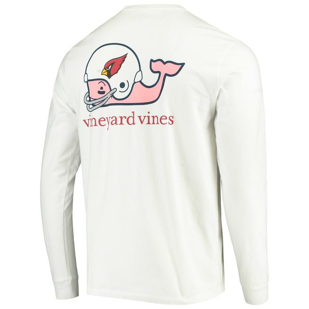 Arizona Cardinals Vineyard Vines Whale Helmet Long Sleeve T-Shirt White