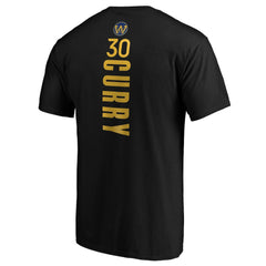 Stephen Curry Golden State Warriors Playmaker Name & Number Team T-Shirt Black