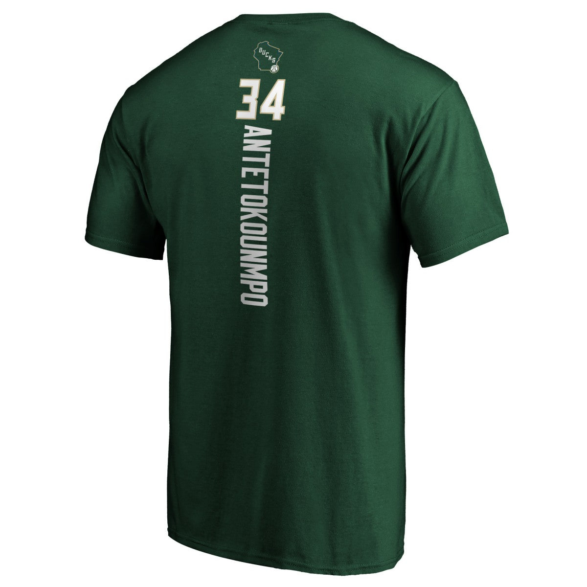 Giannis Antetokounmpo Milwaukee Bucks Team Playmaker Name & Number T-Shirt Hunter Green