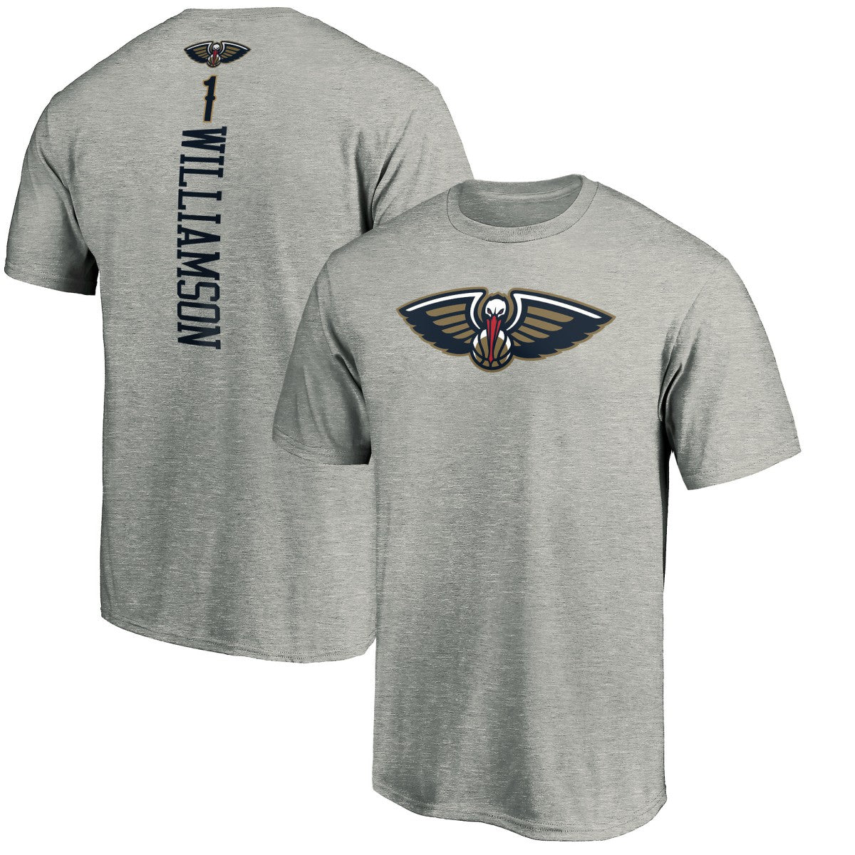 Zion Williamson New Orleans Pelicans Playmaker Name & Number Team T-Shirt Heathered Gray