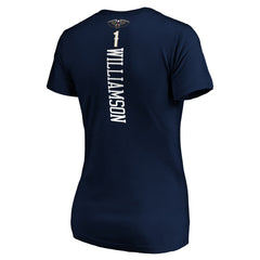 Zion Williamson New Orleans Pelicans Women's Playmaker Name & Number V-Neck T-Shirt Navy