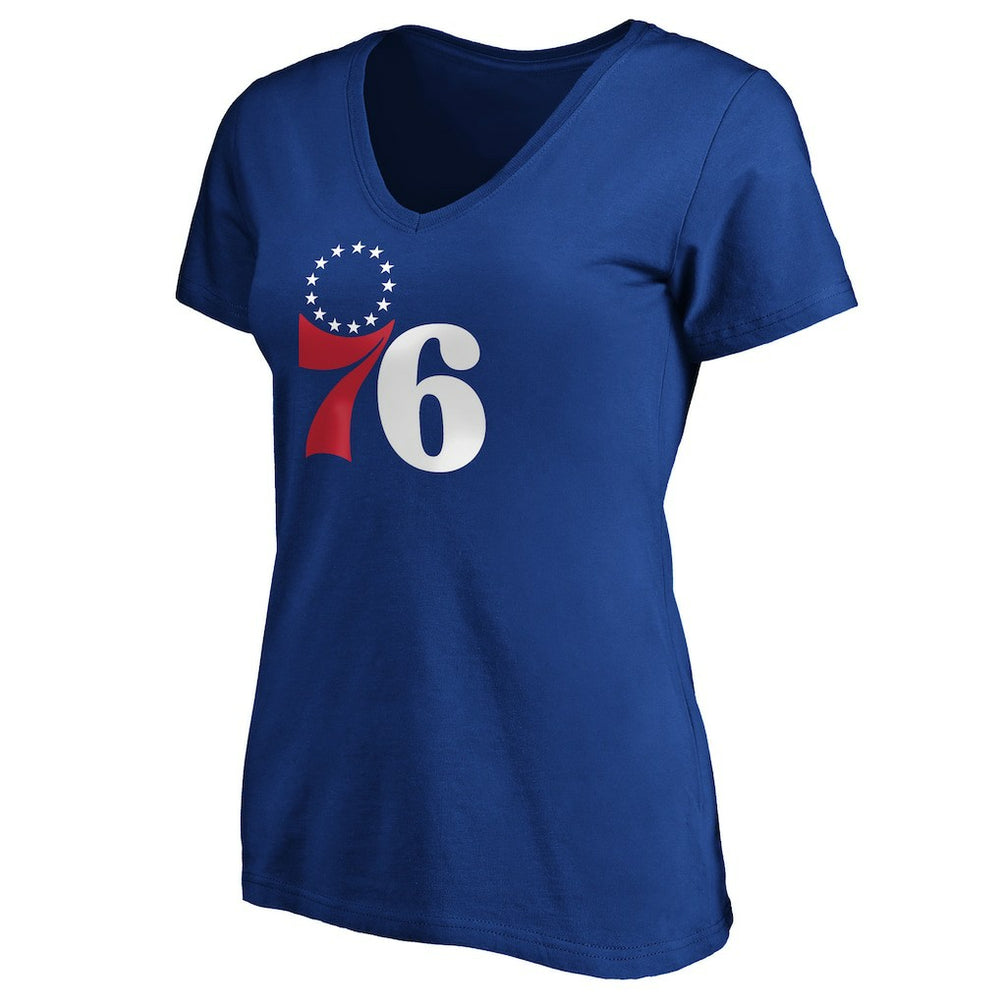 Joel Embiid Philadelphia 76ers Women's Playmaker Name & Number V-Neck T-Shirt Royal