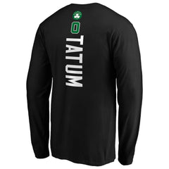 Jayson Tatum Boston Celtics Playmaker Name & Number Long Sleeve T-Shirt Black