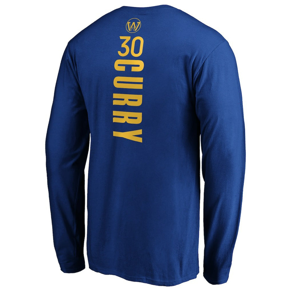 Stephen Curry Golden State Warriors Playmaker Name & Number Long Sleeve T-Shirt Royal