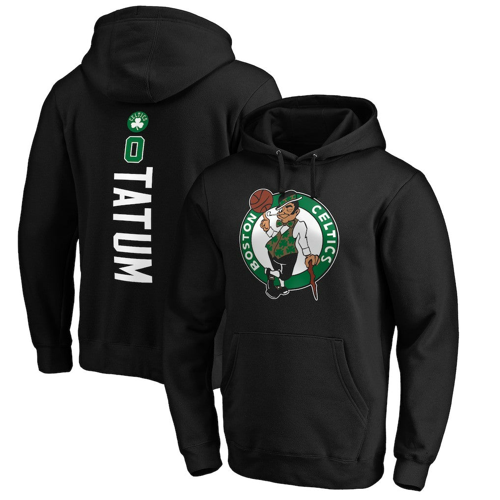 Jayson Tatum Boston Celtics Playmaker Name & Number Pullover Hoodie Black