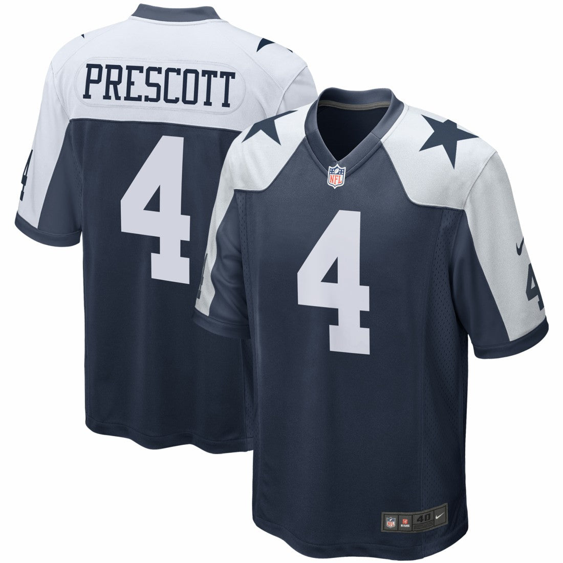 Nike Dak Prescott Dallas Cowboys Alternate Game Team Jersey Navy