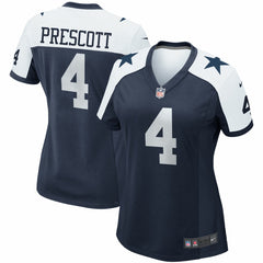 Nike Dak Prescott Dallas Cowboys Women's Alternate Game Team Jersey Navy