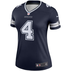 Nike Dak Prescott Dallas Cowboys Women's Legend Player Performance Top Navy