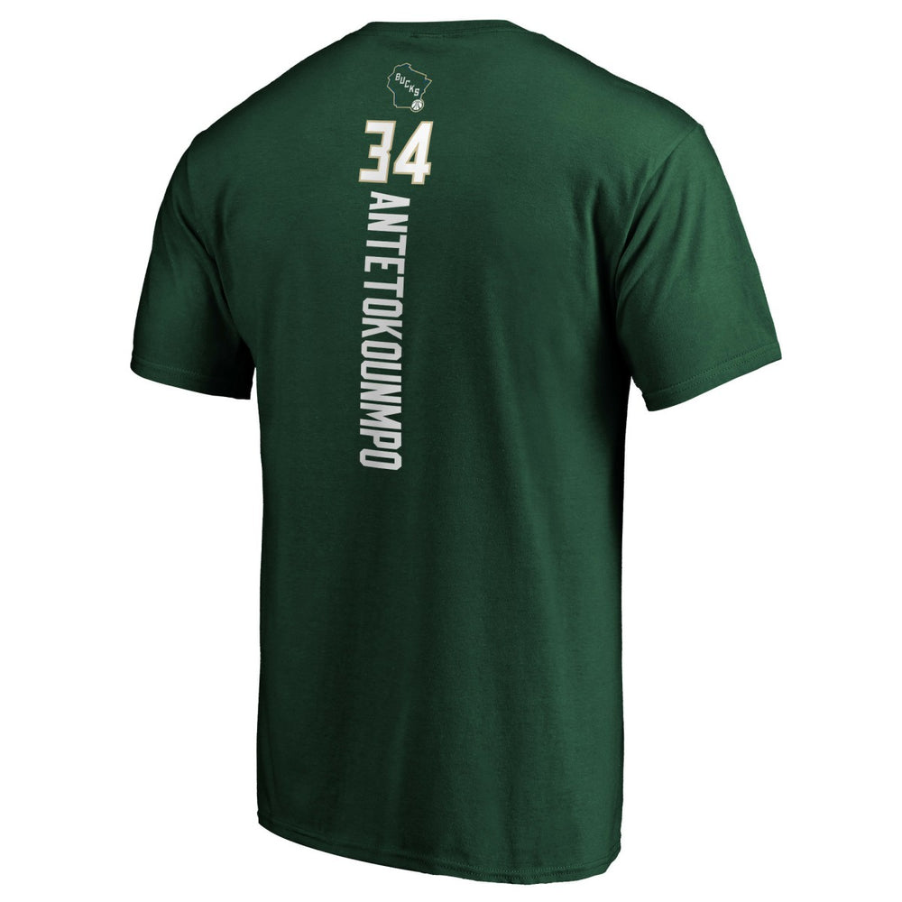 Giannis Antetokounmpo Milwaukee Bucks Playmaker Name & Number T-Shirt Hunter Green | Fanatics US