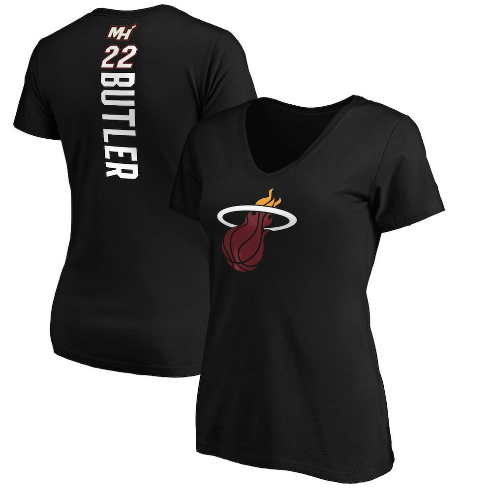 Jimmy Butler Miami Heat Women's Playmaker Logo Name & Number V-Neck T-Shirt Black | Fanatics online