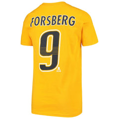 Filip Forsberg Nashville Predators Youth Player Name & Number T-Shirt - Gold - NHL 3688877