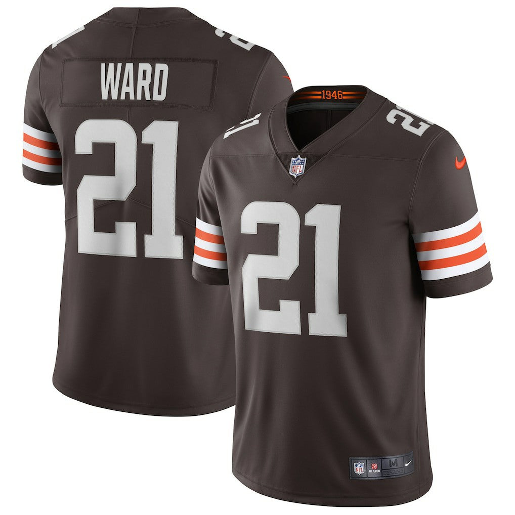 Nike Denzel Ward Cleveland Browns Vapor Limited Jersey Brown