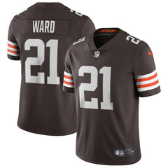 Nike Denzel Ward Cleveland Browns Vapor Limited Jersey Brown