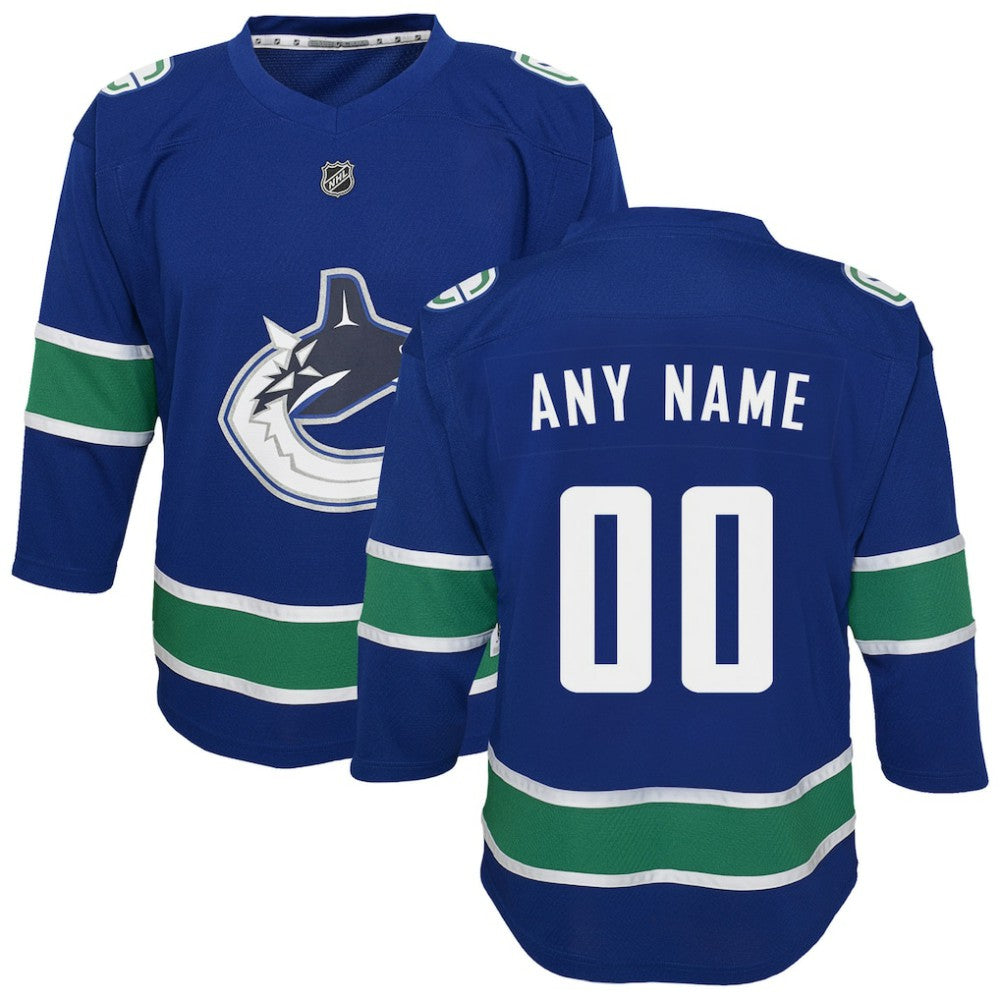 Vancouver Canucks Youth Replica Custom Jersey - Blue - NHL 3695820