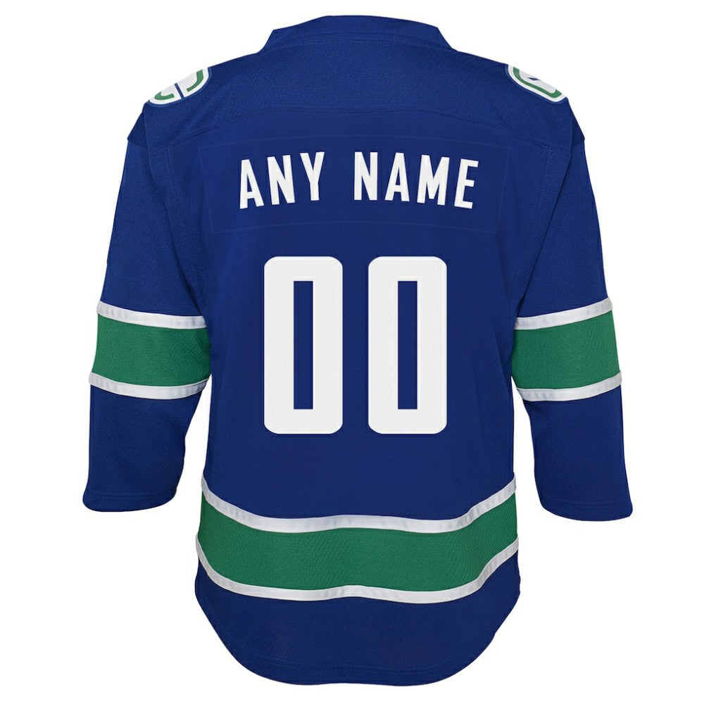 Vancouver Canucks Youth Replica Custom Jersey - Blue - NHL 3695820