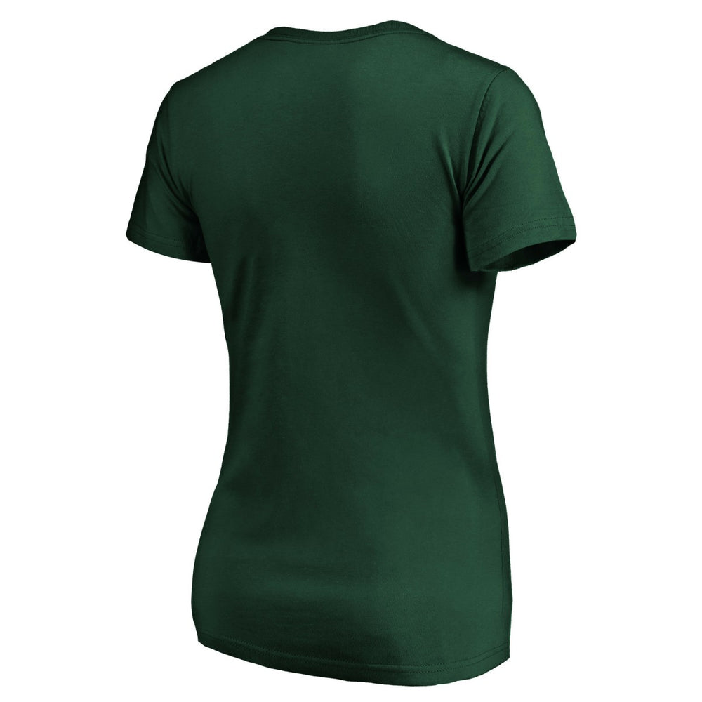Milwaukee Bucks Women's Primary Logo Team V-Neck T-Shirt Hunter Green | Fanatics online
