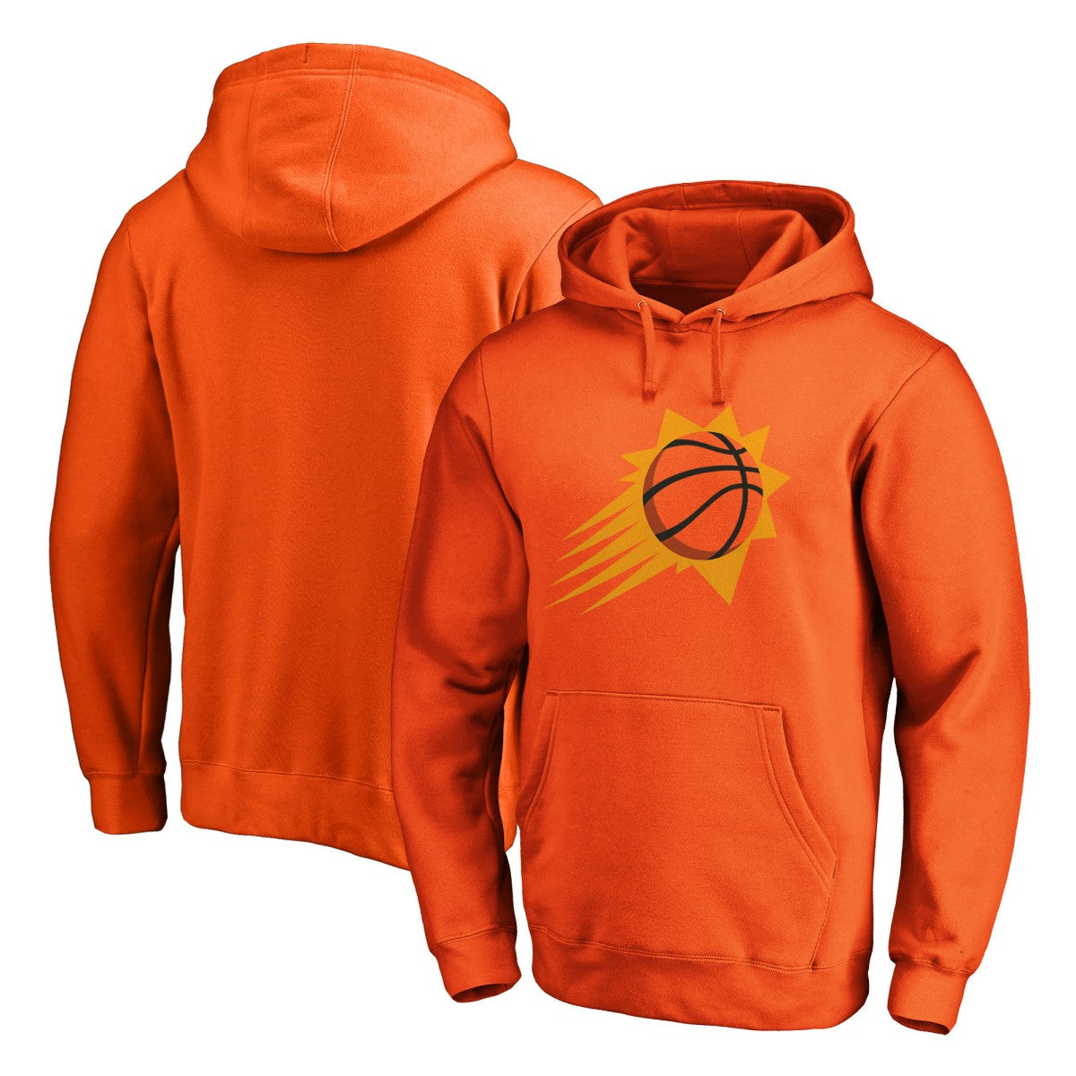 Phoenix Suns Icon Primary Logo Fitted Pullover Hoodie Orange | Fanatics US