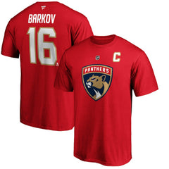 Aleksander Barkov Florida Panthers Fanatics Authentic Stack Player Name & Number T-Shirt - Red - NHL 3706496