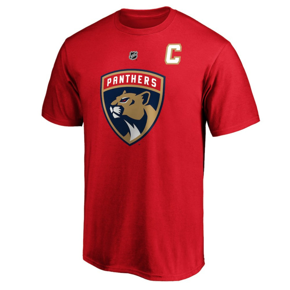 Aleksander Barkov Florida Panthers Fanatics Authentic Stack Player Name & Number T-Shirt - Red - NHL 3706496