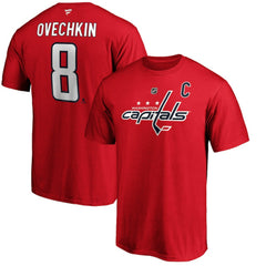 Alexander Ovechkin Washington Capitals Fanatics Authentic Stack Player Name & Number T-Shirt - Red - NHL 3706500