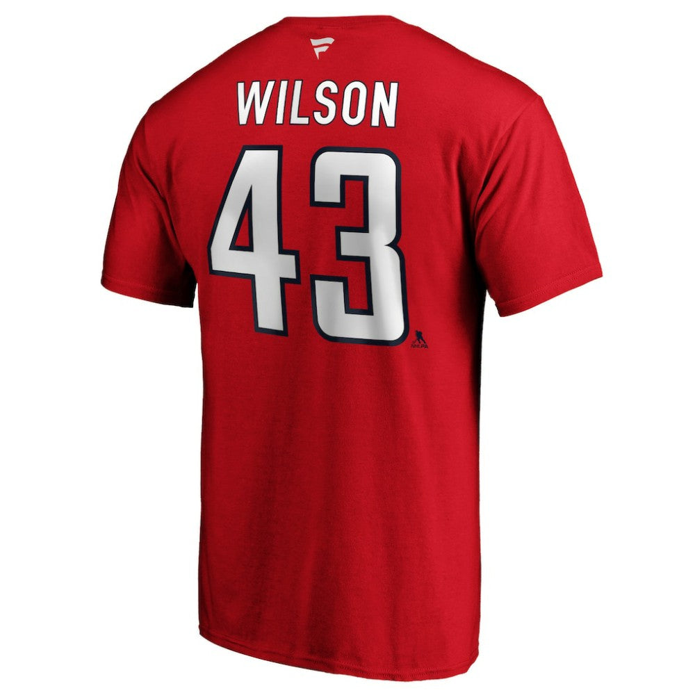 Tom Wilson Washington Capitals Fanatics Authentic Stack Player Name & Number T-Shirt - Red - NHL 3706504