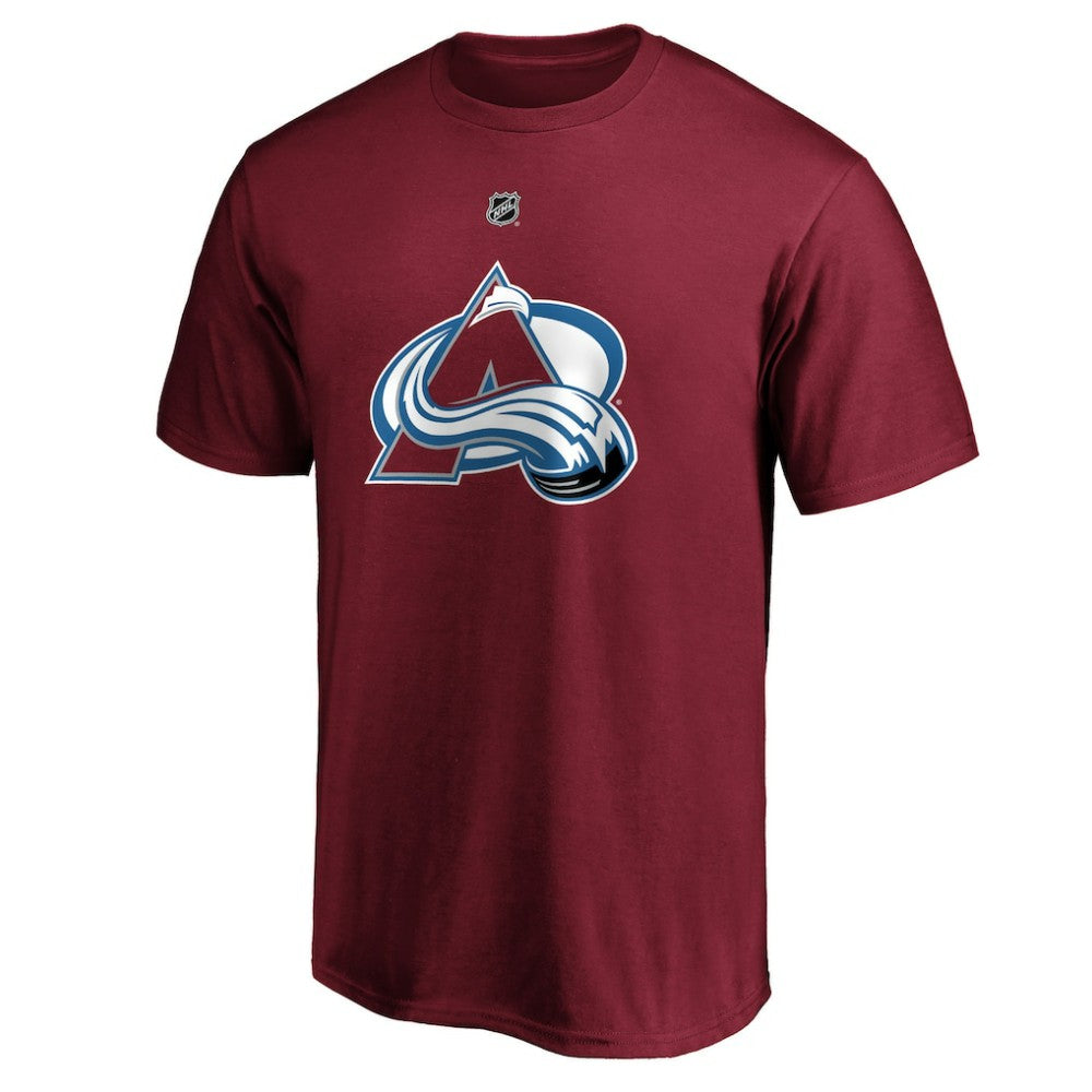 Nathan MacKinnon Colorado Avalanche Fanatics Authentic Stack Player Name & Number T-Shirt - Burgundy - NHL 3706505